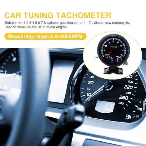 Digital Tachometer with Shift Light RPM Gauge Blue