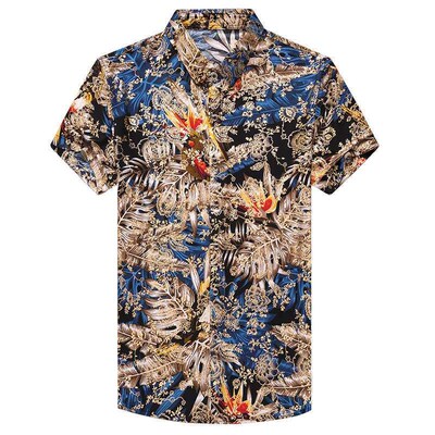 Summer Bronzing Blue Milk Silk Lapel Casual Thin Loose Short