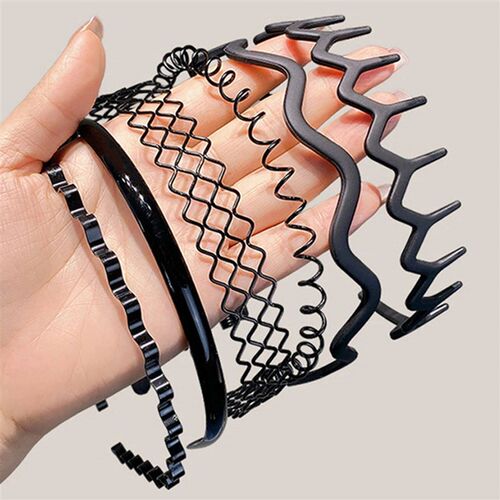 1 Pc Fashion Wave Mens Women Unisex Black Wavy Hair Head Hoo