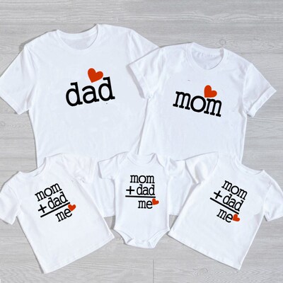 Mom Dad Me Family Matching Outfits Father Daughter Son Cloth