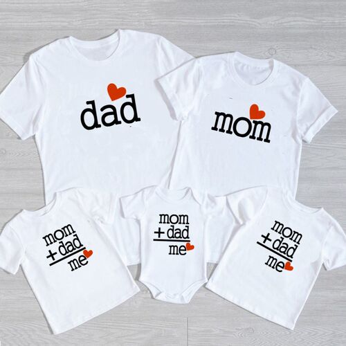 Mom Dad Me Family Matching Outfits Father Daughter Son Cloth
