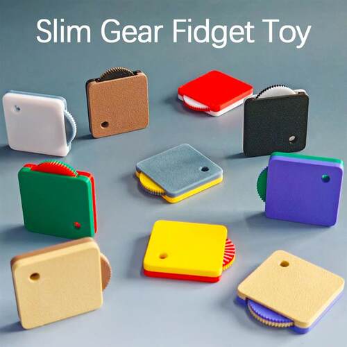 3D Printed Slim Gear Fidget Toy Pop Fidget Toy Wheel Gear To