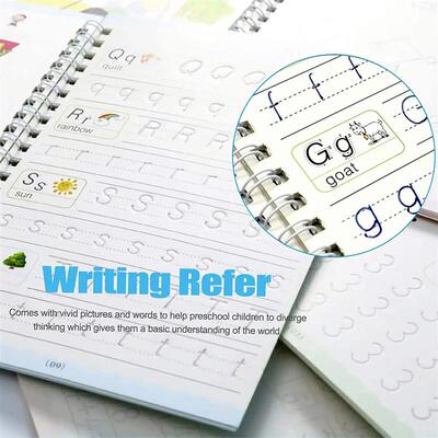 Reusable Learning Math English 3D Calligraphy Book Drawing C