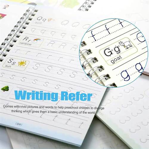 Reusable Learning Math English 3D Calligraphy Book Drawing C