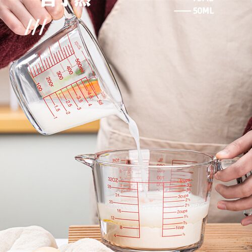 Glass Measuring Cup for KitchenHome Transparent Baking HeatR