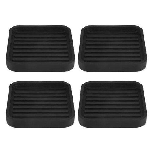 A26I-4Pcs Square Rubber Furniture Caster Cups Anti-Sliding