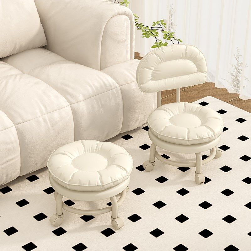 万向轮小滑轮矮凳家用带轮板凳懒人带娃圆凳靠背椅门口换鞋凳,住宅家具,万向轮凳,淘宝优惠券,粉丝福利购,淘宝优惠卷