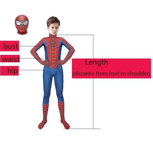 Kids Superhero Spiderman Costume Set 3D Style Halloween Cosp