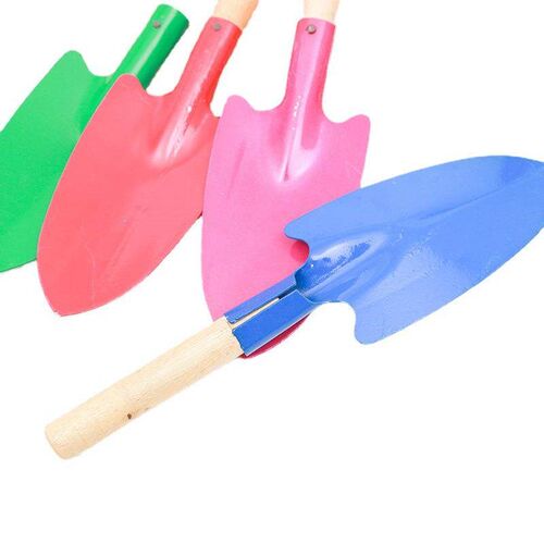 Gardening tools, including shovels for planting flowers and