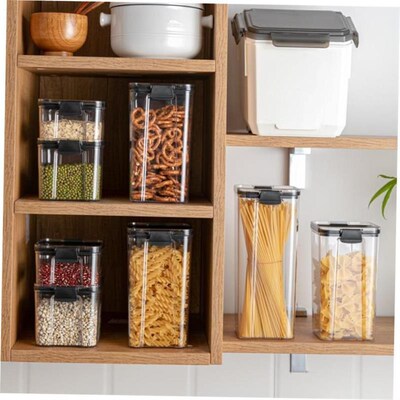 460~1800ml Stackable Storage Box Transparent Kitchen Contain