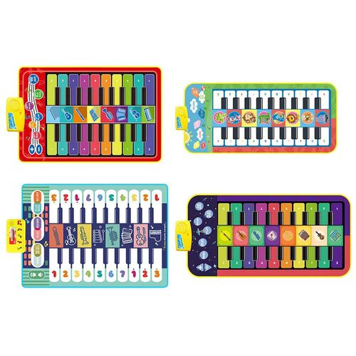 Hot Educational Double Row Key Piano Music Mat 8 Instrument