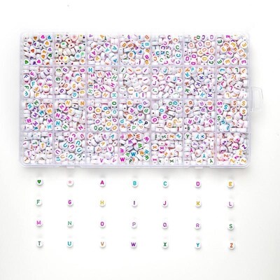 Mixed Letter Acrylic Beads for Jewelry Making DIY Bracelets