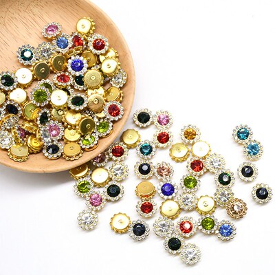 100 Claw Cup Glass Rhinestones Strass Shiny Crystals Stones
