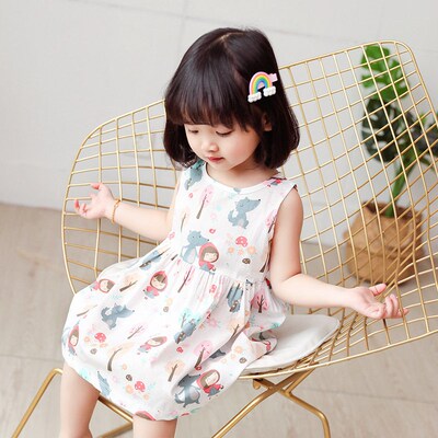 Girl Dress Cotton Summer Kids Clothes Girls Children Flower