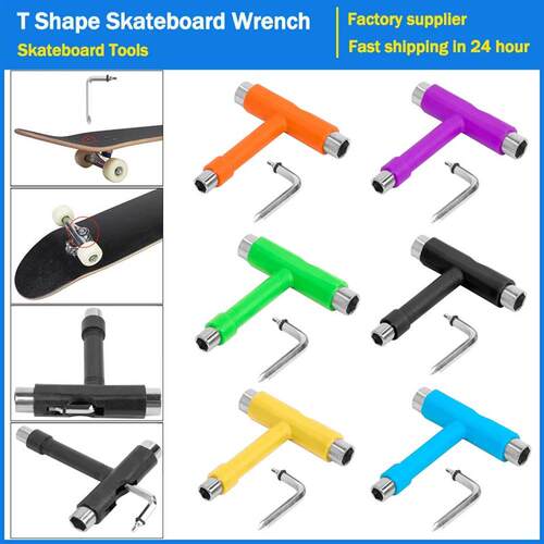 T Shape Wrench Skateboard Professional T Type Allen Key Blac