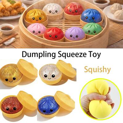 Colorful Glitter Dumpling Glitter Dumpling Squishy with Box