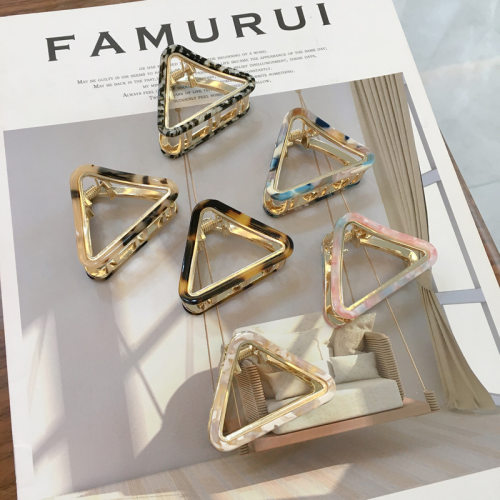 Fashion Acetate Triangle Hair Clips for Women Girls Hair Cla