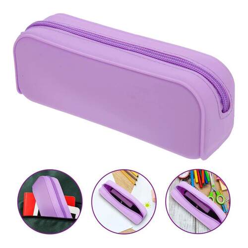 New Kawaii Colorful Silicone Pencil Case CutePencil Bag Stat