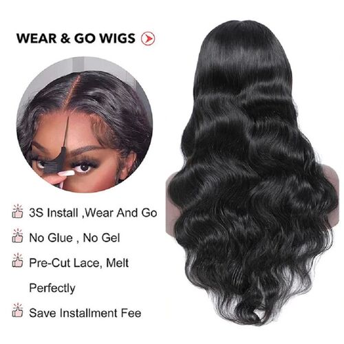 Body Wave Lace Closure Wig Glueless Wig Human Hair Ready To