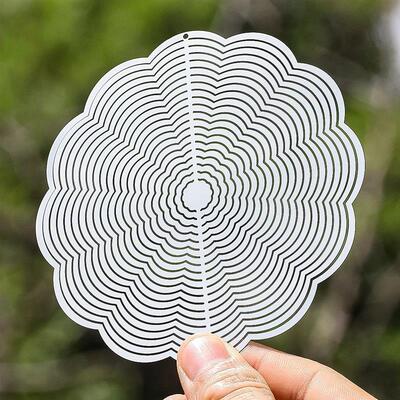 3.9inch Mandala Wind Spinner 3D Rotating Stainless Steel Win