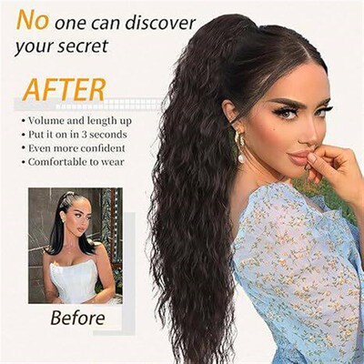 Xuchang Wig Womens Grab Clip Ponda Tail Corn Whiskers Long