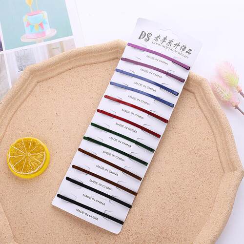 Black single clip colorful BB clip hair accessory for women