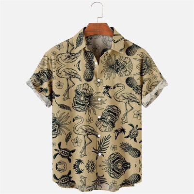 Summer Fashion Hawaiian Shirt 3D Printed for Men Casual Comf