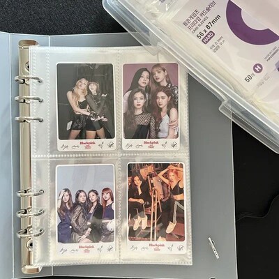 50pcs Kpop Card Sleeves Holder Clear 3 Inch Photocard Hologr