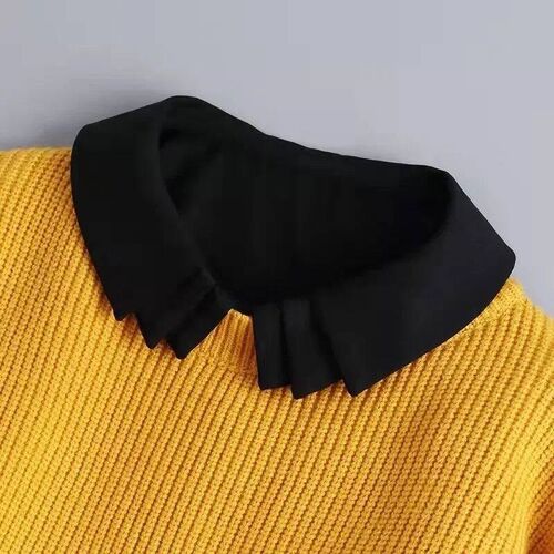 Korean Sweater Fake Collar Decorative Womens Multi-layer Sh