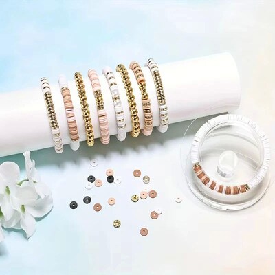 Style DIY Clay Beads Bracelet Making Kit Friendship Golden L