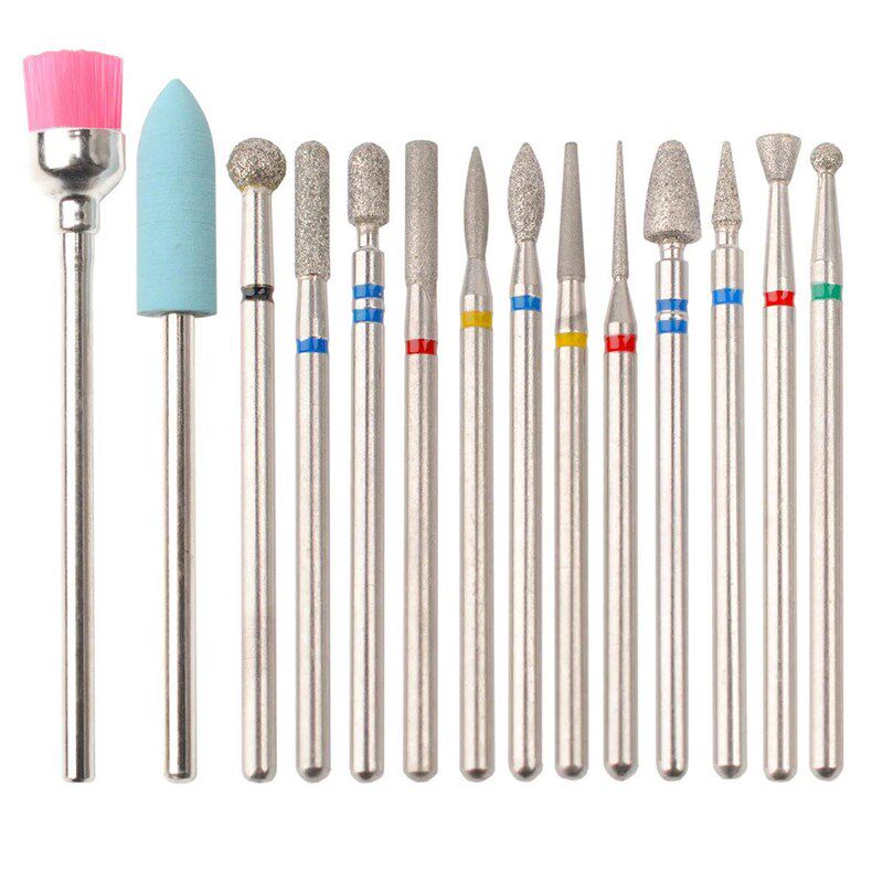 14pcs/set Nail Drill Machine Bit Nail Gel Removal Polishing