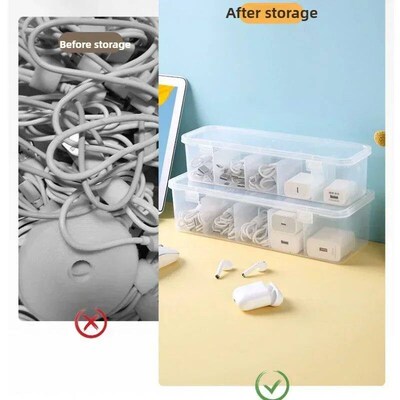 Data Cable Organizer Transparent  Case Classification Dustpr