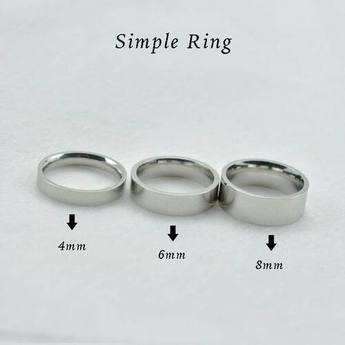 4mm 6mm 8mm Wide Stainless Steel Rings High Polished  New Fa