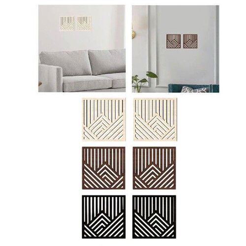 2x Wooden Wall Art Decor Wall Decoration Stylish Wall