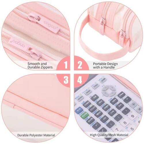 Transparent Mesh Pen Bag for Carrying Student Exam Supplies,