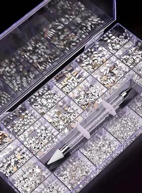 2500pcs Glass Crystal Diamond Nail Art Rhinestones 21 Grid B