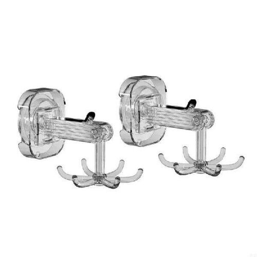 2 Pieces Suction Cups Rotating Hook 360 Degree Hangers for