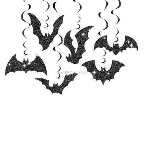 30PCS Glittering Bats Swirls Ceiling Ornament Wall Hanging