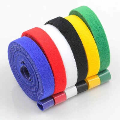 Back to Back Magic Tape Nylon Cable Tie Straps Cable Organiz