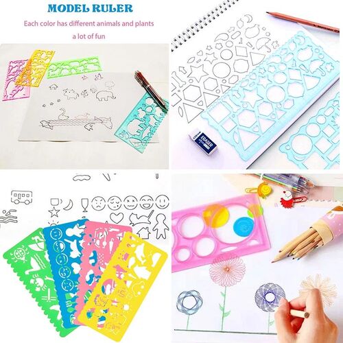 Animal Geometry Spirograph Drawing Stencils Set Painting Tem