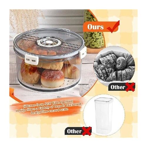 Airtight Bread Box Round Homemade Bread Storage Container