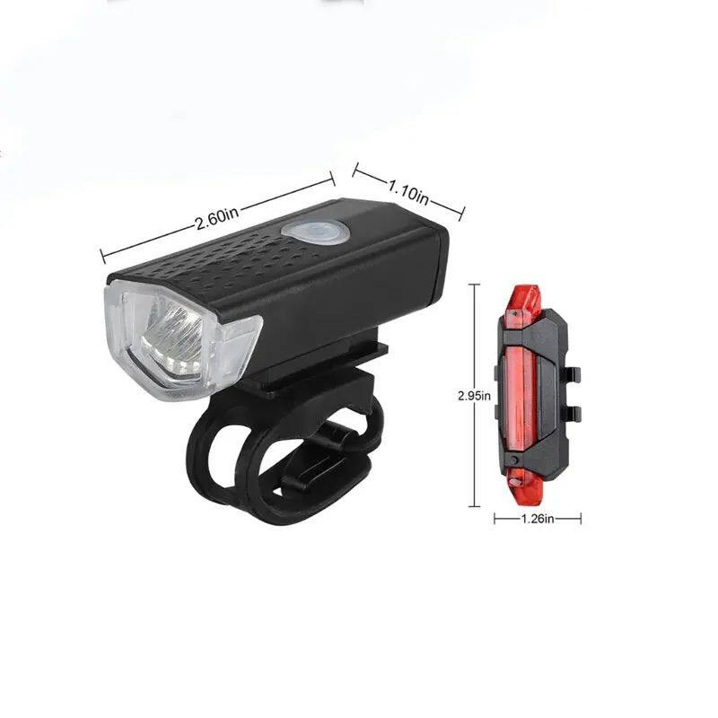 Bike Front Bicycle Lights Rear Taillight Rechargeable Headli图片