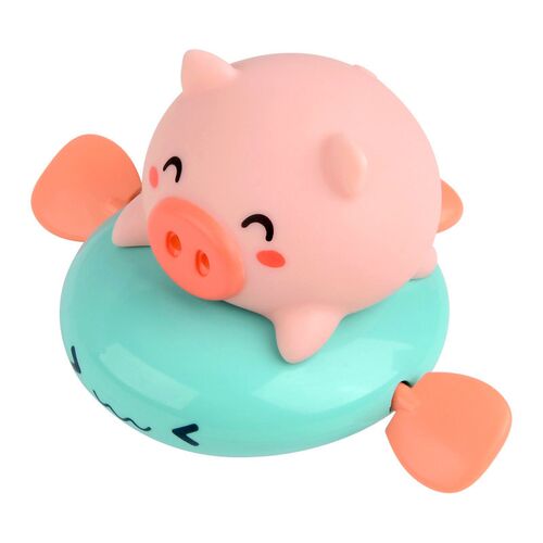 1PCS Cute Cartoon Animal Pull the bath toy pig Classic Baby