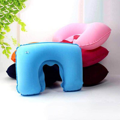 Travel Trio Set: Inflatable U-shaped Pillow, Portable Foldab