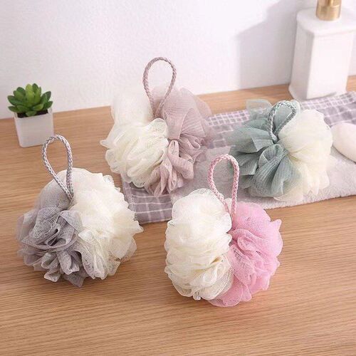 Bath Foam Ball Large Shower Scrubber Plain Color Bathing Sup