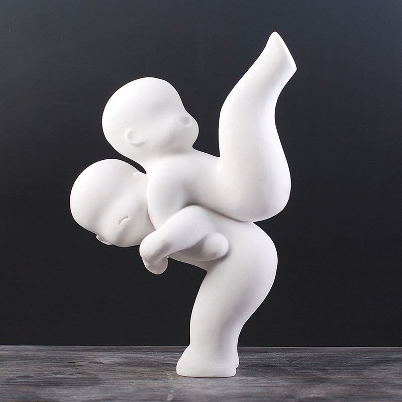 创意家居客厅儿童房软装饰品摆设砂岩小孩玩耍童趣工艺品嬉童摆件,家居饰品,装饰摆件,淘宝优惠券,粉丝福利购,淘宝优惠卷