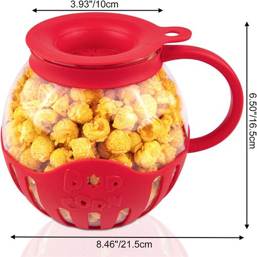 Glass Microwave Popcorn Popper Jar Hot Air Popper Microwave