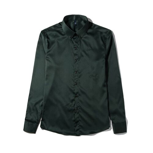 New Spring Mens Shirt Slim-fit Pointed Collar Fashion Briti