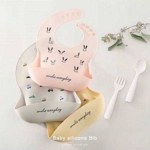 Waterproof Baby Bibs Soft Silicone Baby Feeding Bib Baby Stu
