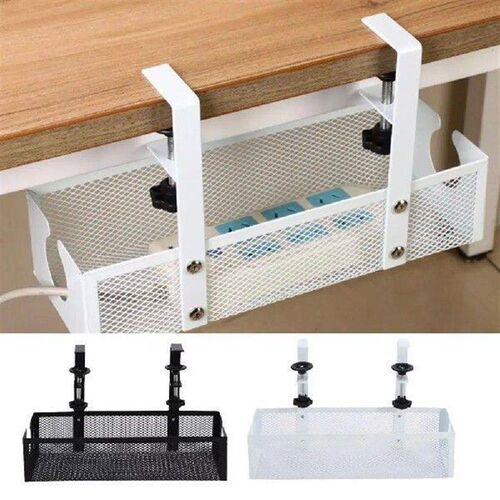 Office Under Desk Storage Rack Large Side Opening No Drill